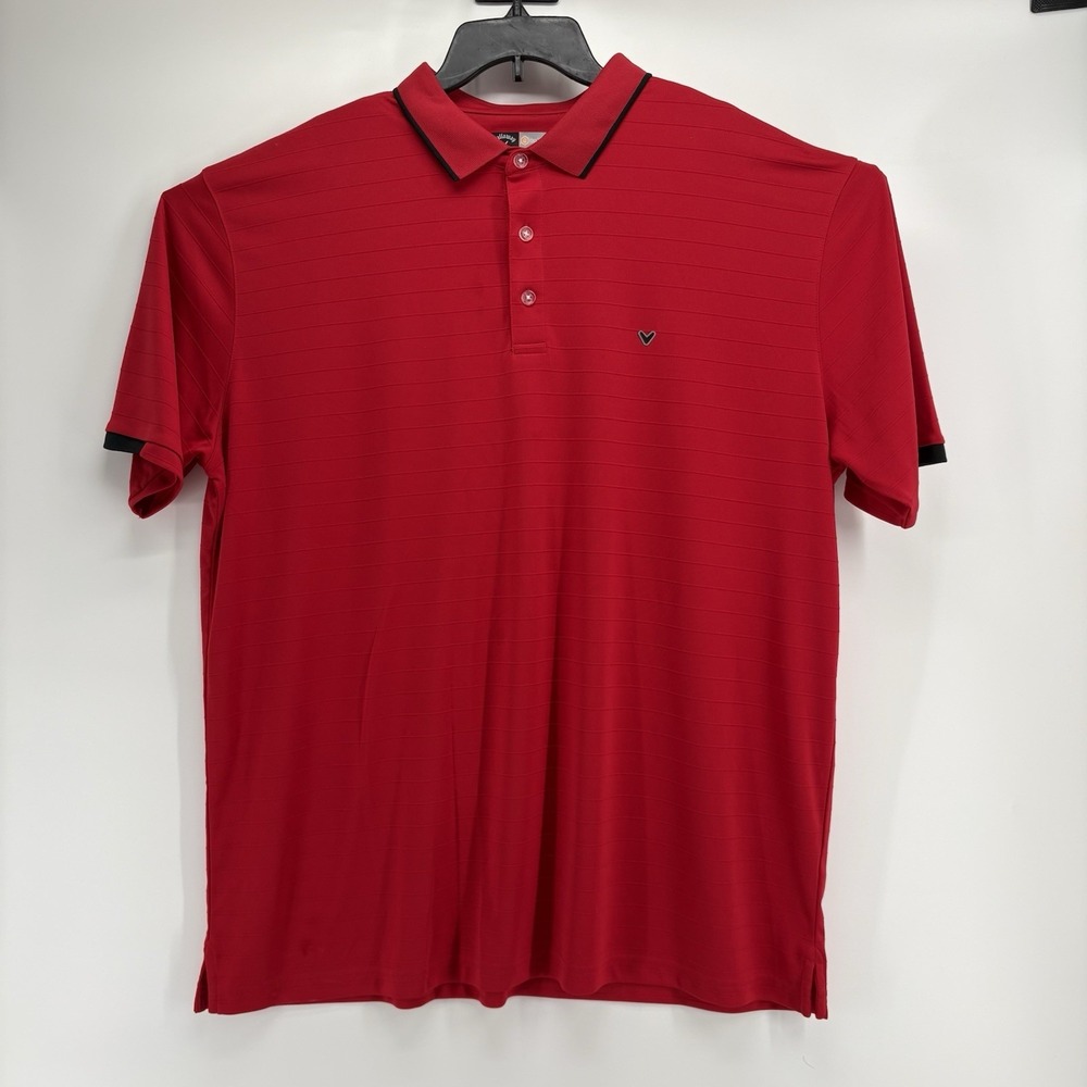 Callaway Golf Polo Shirt Men's 2XL XXL Red Performance Opti-Dri - Picture 3 of 8